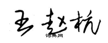 朱锡荣王赵杭草书个性签名怎么写