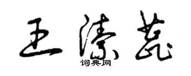 曾庆福王洁蕊草书个性签名怎么写