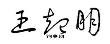 曾庆福王起朋草书个性签名怎么写