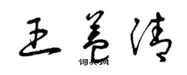 曾庆福王益清草书个性签名怎么写