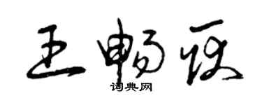曾庆福王畅耿草书个性签名怎么写