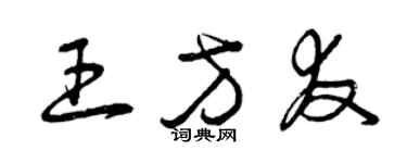 曾庆福王方友草书个性签名怎么写