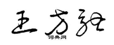 曾庆福王方驰草书个性签名怎么写