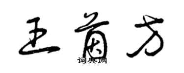 曾庆福王茵方草书个性签名怎么写