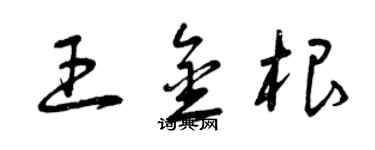 曾庆福王金根草书个性签名怎么写