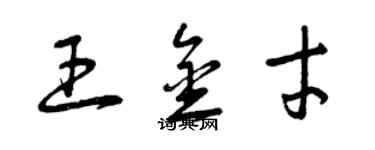 曾庆福王金才草书个性签名怎么写