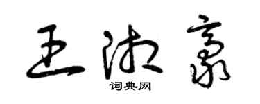曾庆福王湘豪草书个性签名怎么写
