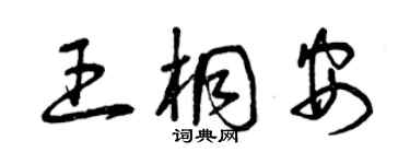曾庆福王桐安草书个性签名怎么写