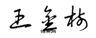 曾庆福王金树草书个性签名怎么写