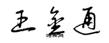 曾庆福王金通草书个性签名怎么写