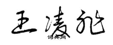 曾庆福王凌非草书个性签名怎么写
