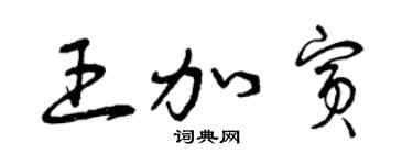 曾庆福王加宾草书个性签名怎么写