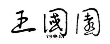 曾庆福王国园草书个性签名怎么写