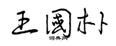 曾庆福王国朴草书个性签名怎么写