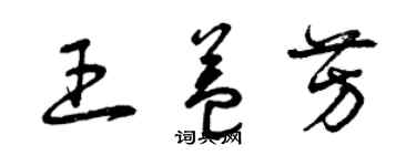 曾庆福王益芳草书个性签名怎么写