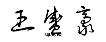曾庆福王盛豪草书个性签名怎么写