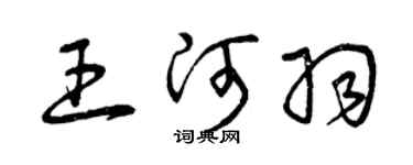 曾庆福王河羽草书个性签名怎么写