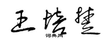 曾庆福王培楚草书个性签名怎么写