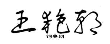 曾庆福王艳朝草书个性签名怎么写