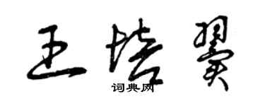 曾庆福王培翼草书个性签名怎么写