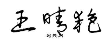 曾庆福王晴艳草书个性签名怎么写