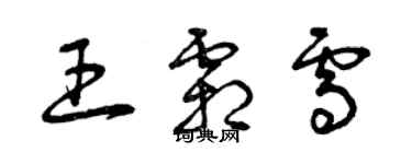 曾庆福王霜雪草书个性签名怎么写