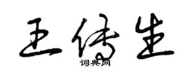 曾庆福王传生草书个性签名怎么写