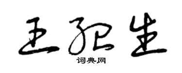 曾庆福王纪生草书个性签名怎么写