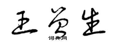 曾庆福王曾生草书个性签名怎么写