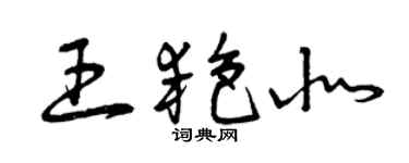 曾庆福王艳北草书个性签名怎么写