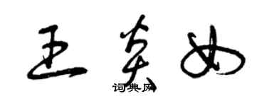 曾庆福王炎女草书个性签名怎么写