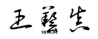曾庆福王艺真草书个性签名怎么写