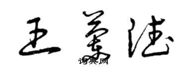 曾庆福王兰德草书个性签名怎么写