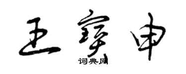 曾庆福王宝申草书个性签名怎么写