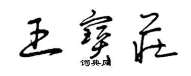 曾庆福王宝庄草书个性签名怎么写