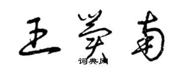 曾庆福王冀南草书个性签名怎么写