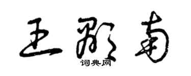 曾庆福王显南草书个性签名怎么写