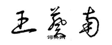 曾庆福王葵南草书个性签名怎么写