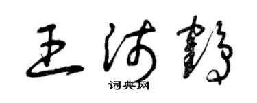 曾庆福王沛鹤草书个性签名怎么写