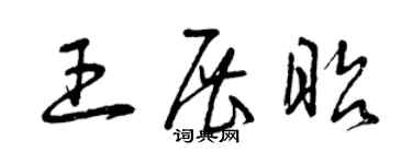 曾庆福王展昭草书个性签名怎么写