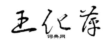 曾庆福王化萍草书个性签名怎么写