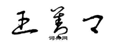 曾庆福王善卿草书个性签名怎么写