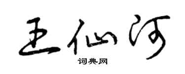曾庆福王仙河草书个性签名怎么写