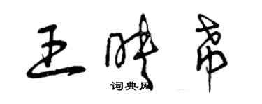 曾庆福王映希草书个性签名怎么写