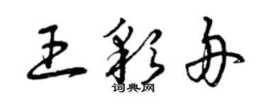 曾庆福王彩舟草书个性签名怎么写