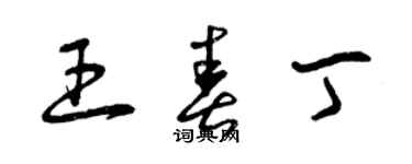 曾庆福王春丁草书个性签名怎么写