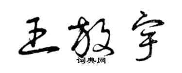 曾庆福王放宇草书个性签名怎么写