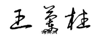 曾庆福王兰柱草书个性签名怎么写