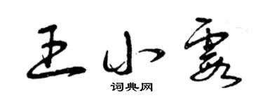 曾庆福王小霞草书个性签名怎么写