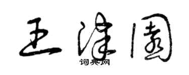 曾庆福王津园草书个性签名怎么写